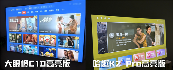 趣 K2Pro高亮版对比大眼橙C1D高亮版！pg电子试玩网站免费千元投影性价比之争：哈(图7)
